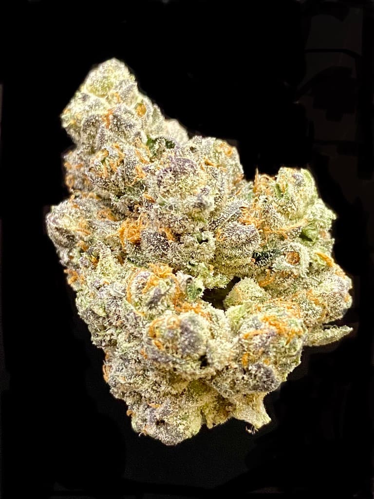 Cold-trimmed flower with its trichomes intact